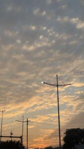 Golden hour shot of the clouds in Chandigarh